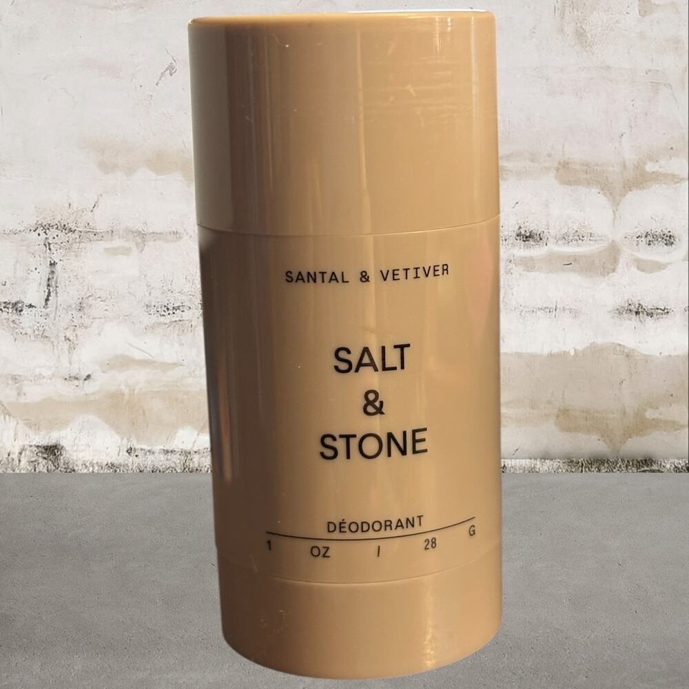 Salt & Stone Extra-Strength Aluminum-Free Deodorant in Santal & Vetiver NEW